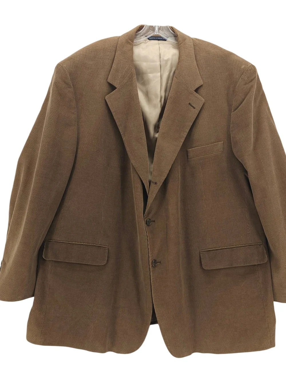 BROOKS BROTHERS Brown Corduroy Sport Coat Size 50R - FLAWS!